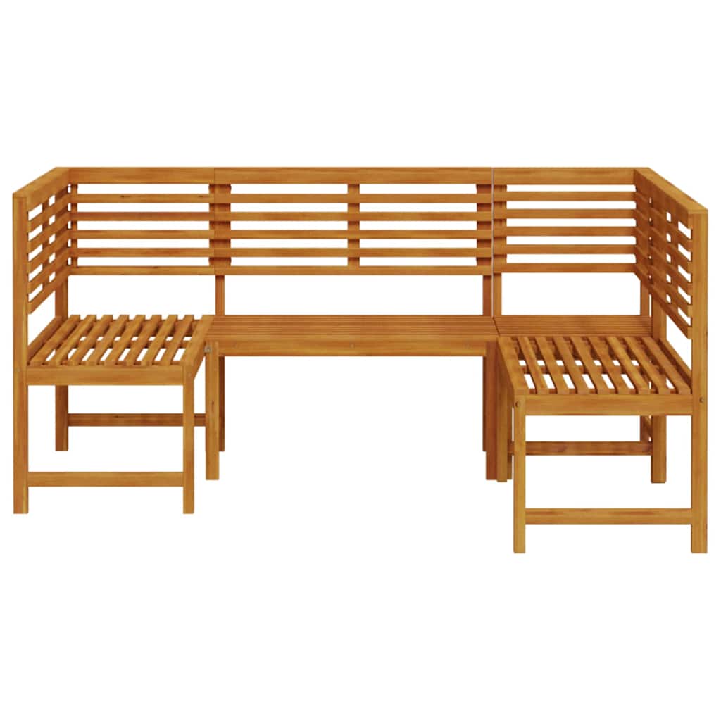 Set Panchina da Giardino 3 pcs Marrone legno massello di acacia 3328691