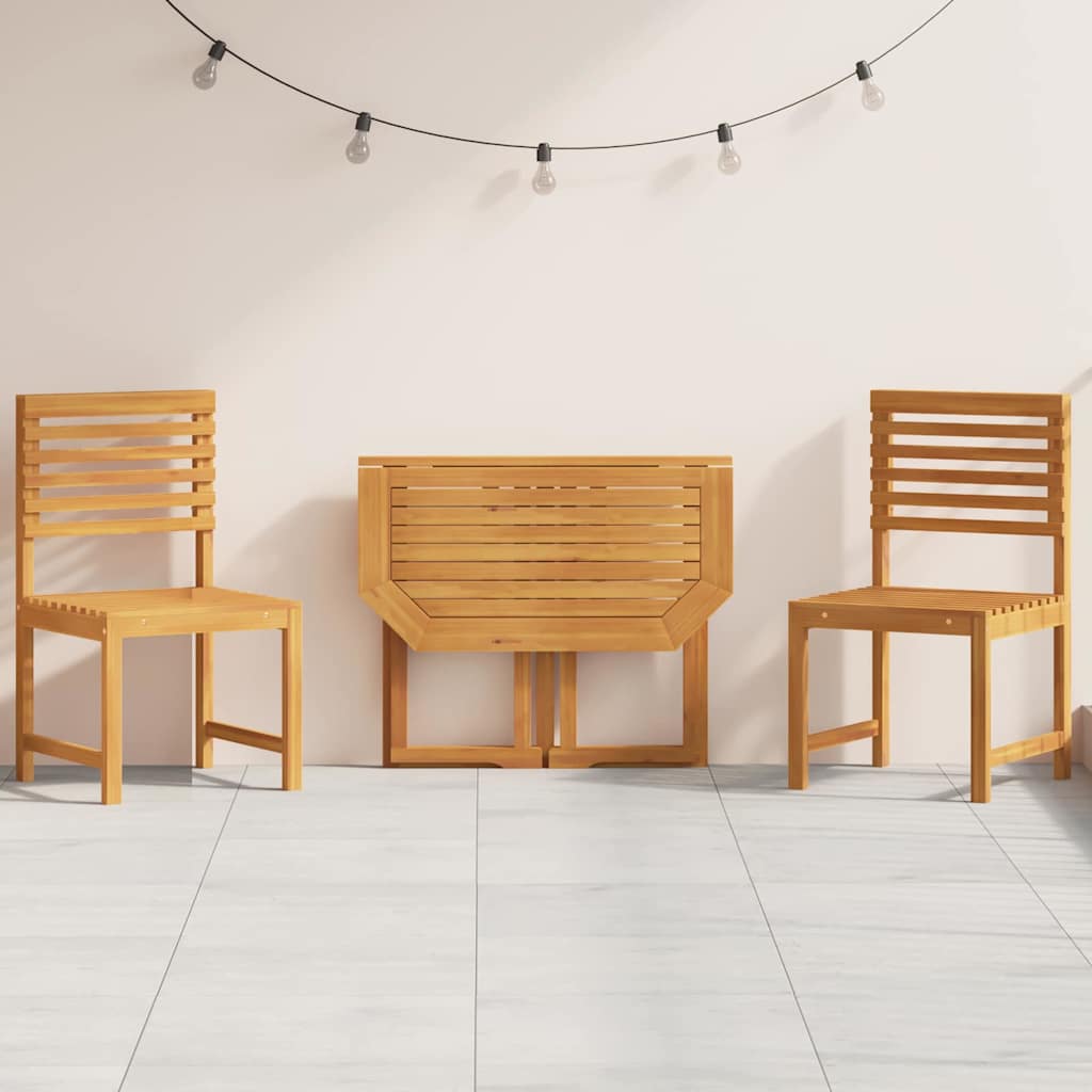Set Bistro da Giardino 3 pcs Marrone legno massello di acacia 3328694