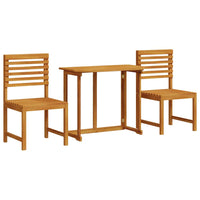 Set Bistro da Giardino 3 pcs Marrone legno massello di acacia 3328694