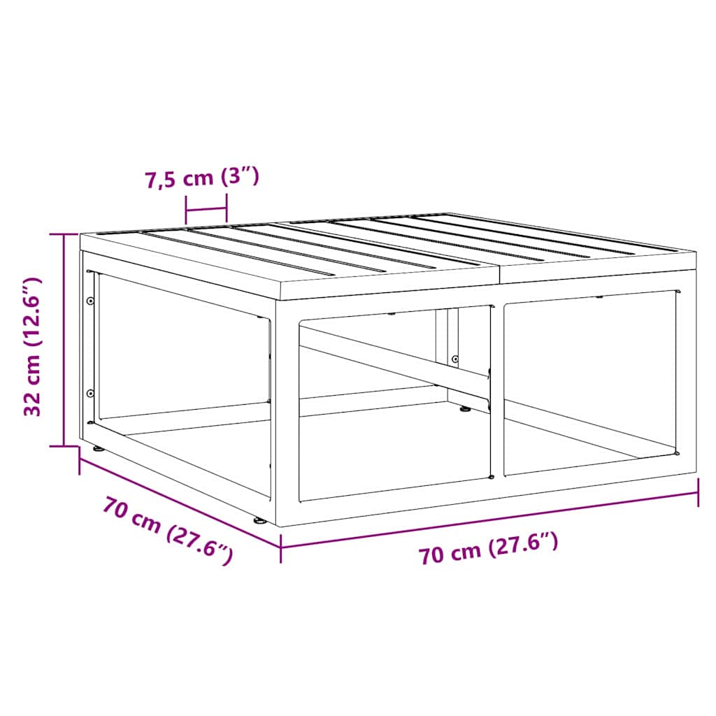 vidaXL Mobili da Esterno Nero Alluminio