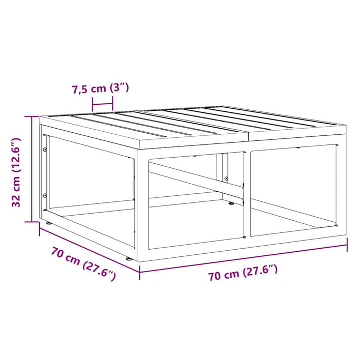 vidaXL Mobili da Esterno Nero Alluminio