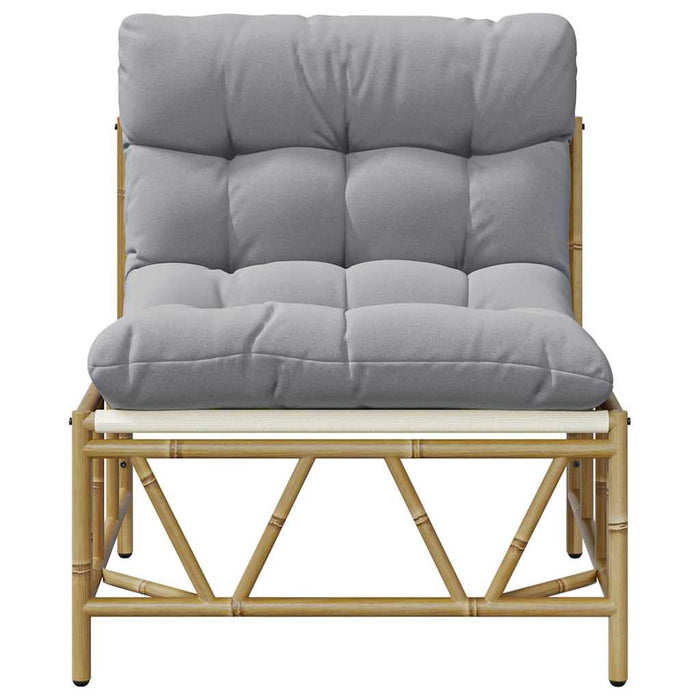 Panchina da giardino con cuscino 2 pcs Grigio 60 x 80 x 71 cm 42010310