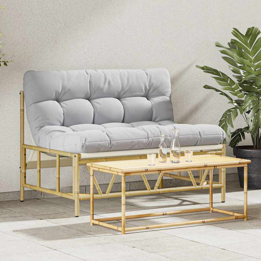 Panchina da giardino Grigio chiaro 110 x 75 x 71 cm Acciaio 42010311