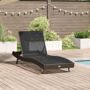 Lettino 1-persona Marrone 197 x 70 x 82 cm Poly Rattan 42009976