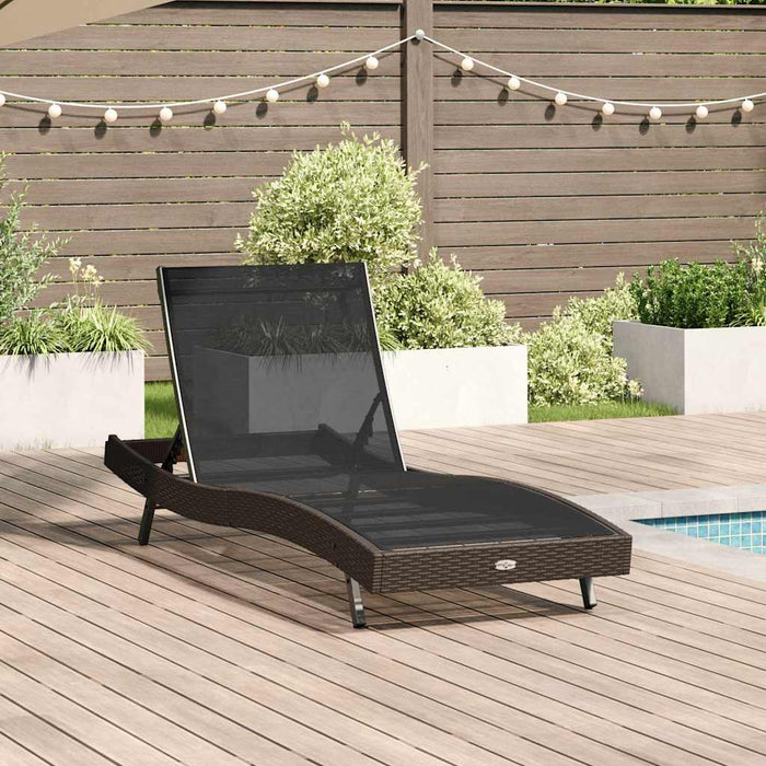 vidaXL Lettino 1-persona 70 x 197 x 82 cm Rattan sintetico, Metallo