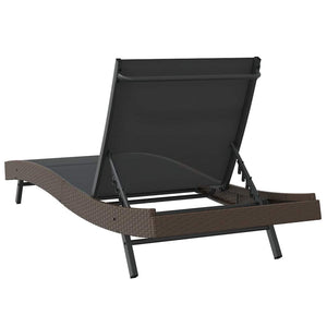vidaXL Lettino 1-persona 70 x 197 x 82 cm Rattan sintetico, Metallo