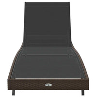 Lettino 1-persona Marrone 197 x 70 x 82 cm Poly Rattan 42009976