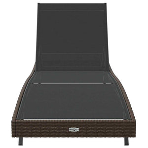 Lettino 1-persona Marrone 197 x 70 x 82 cm Poly Rattan 42009976