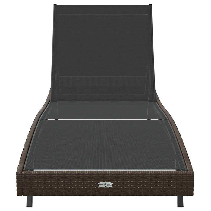 Lettino 1-persona Marrone 197 x 70 x 82 cm Poly Rattan 42009976