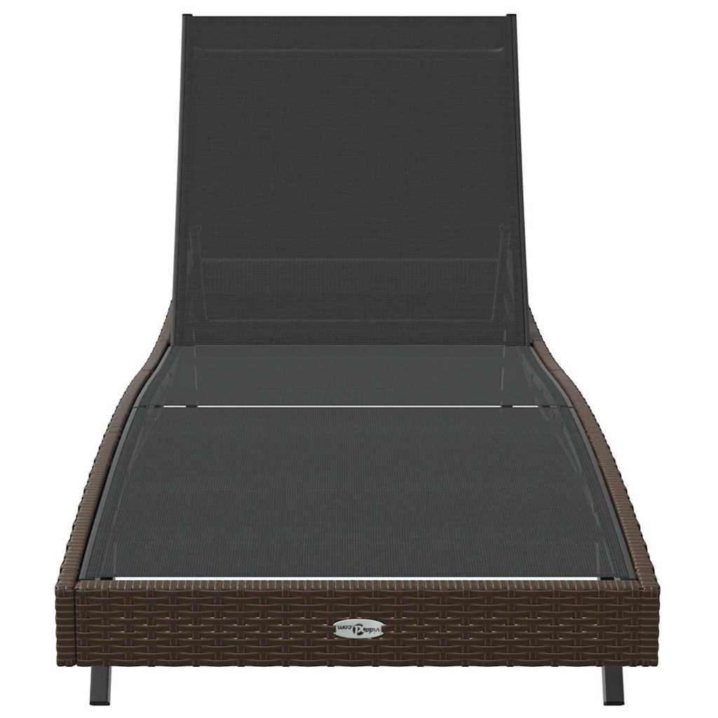 vidaXL Lettino 1-persona 70 x 197 x 82 cm Rattan sintetico, Metallo