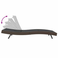 vidaXL Lettino 1-persona 70 x 197 x 82 cm Rattan sintetico, Metallo