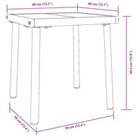 Lettino da sole con tavolo 2 pcs Nero 40 x 40 x 40.5 cm 42009980