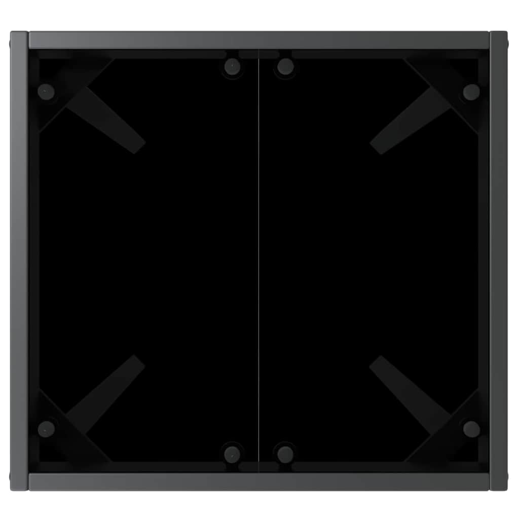 Lettino da sole con tavolo 2 pcs Nero 40 x 40 x 40.5 cm 42009981