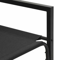 Panchina da giardino Nero 180 x 72.5 x 71 cm Acciaio 42009983