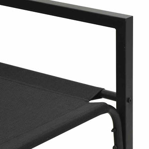 Panchina da giardino Nero 180 x 72.5 x 71 cm Acciaio 42009983