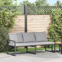 Panchina da giardino Nero 180 x 72.5 x 71 cm Acciaio 42009983