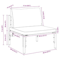vidaXL Mobili da Esterno con cuscino con cuscino Antracite Acciaio