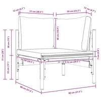vidaXL Mobili da Esterno con cuscino con cuscino Antracite Acciaio