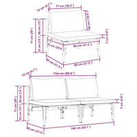 vidaXL Mobili da Esterno con cuscino 2 pcs Antracite Acciaio