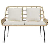 Panchina da giardino Nero, Antracite 109 x 63 x 83 cm 42010360