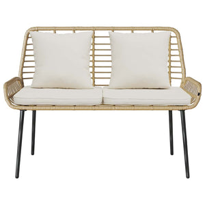 Panchina da giardino Nero, Antracite 109 x 63 x 83 cm 42010360