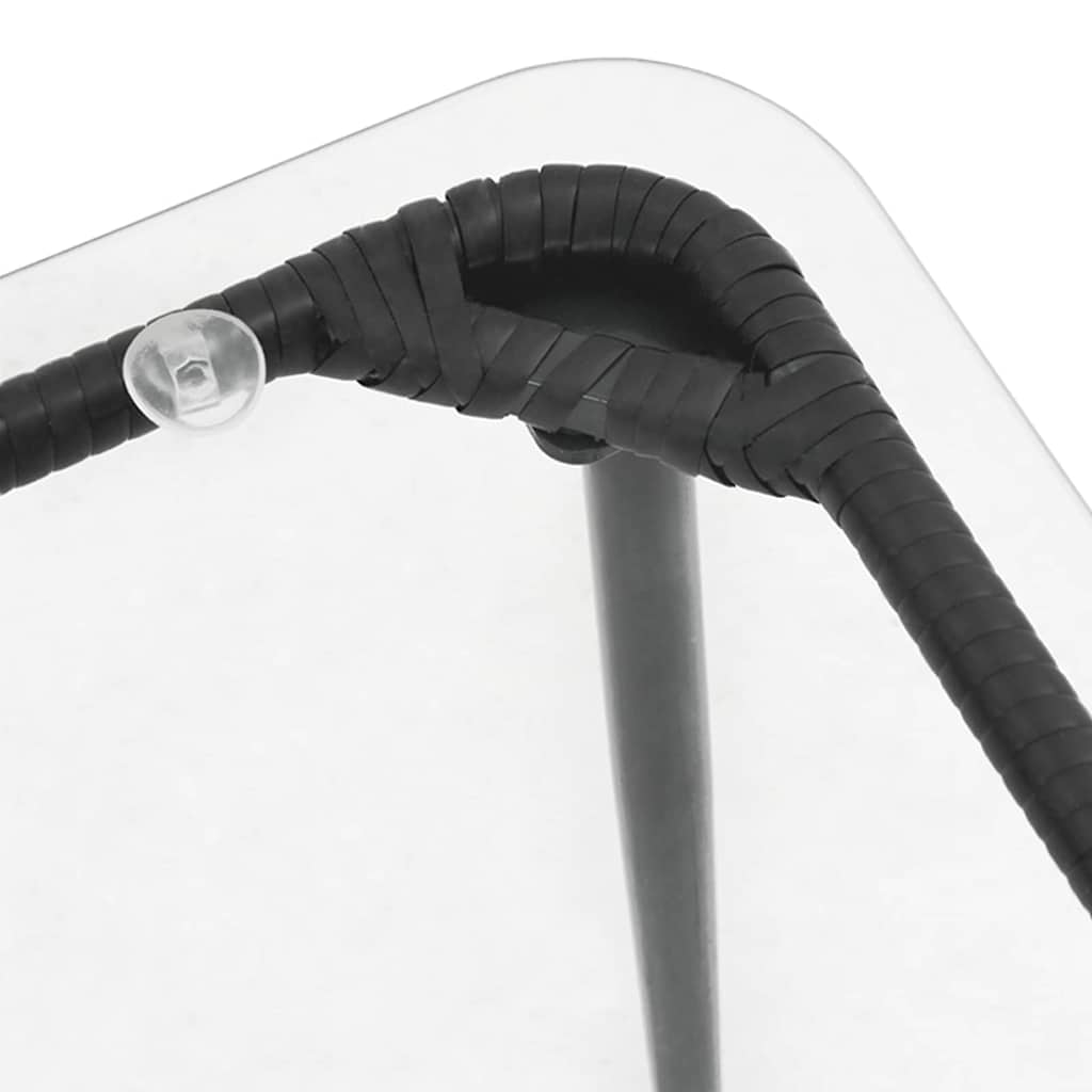 vidaXL Tavolo da Giardino Nero 80 x 40 x 45.5 cm Poly Rattan