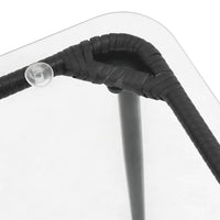 vidaXL Tavolo da Giardino Nero 80 x 40 x 45.5 cm Poly Rattan