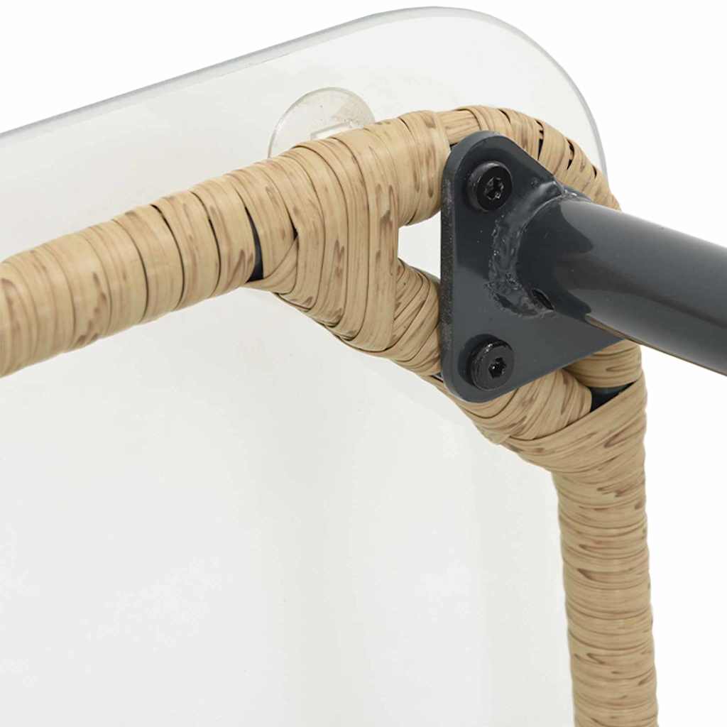 Tavolo da Giardino Naturale 80 x 40 x 45 cm Poly Rattan 42010365