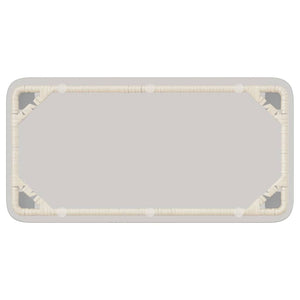 vidaXL Tavolo da Giardino Naturale 80 x 40 x 45.5 cm Poly Rattan