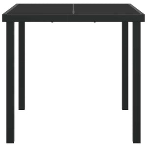 Tavolo da Giardino Nero 80 x 80 x 73 cm Legno massello di teak 42010312