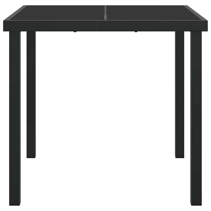 Tavolo da Giardino Nero 80 x 80 x 73 cm Legno massello di teak 42010312