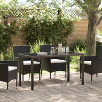 Tavolo da Giardino Nero 140 x 80 x 73 cm Legno massello di teak 42010313