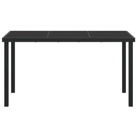 Tavolo da Giardino Nero 140 x 80 x 73 cm Legno massello di teak 42010313