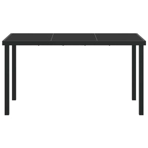 Tavolo da Giardino Nero 140 x 80 x 73 cm Legno massello di teak 42010313