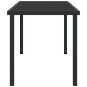 Tavolo da Giardino Nero 140 x 80 x 73 cm Legno massello di teak 42010313