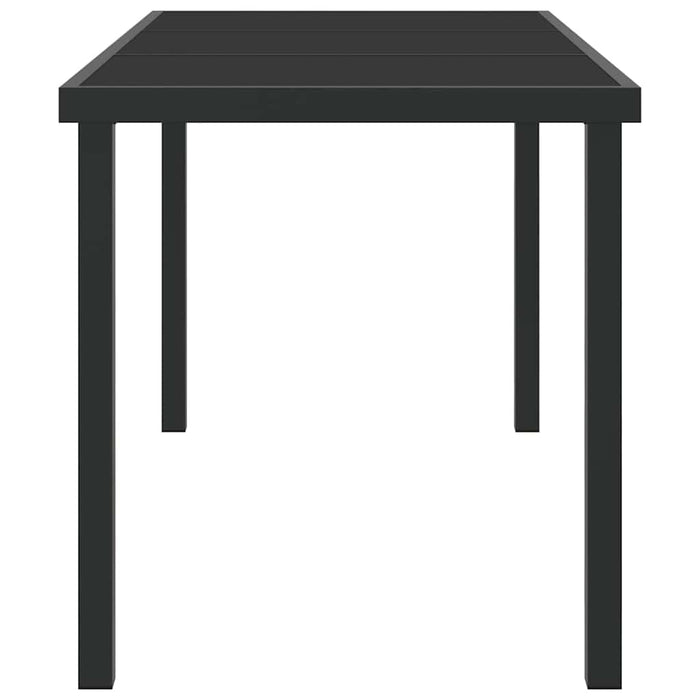 Tavolo da Giardino Nero 140 x 80 x 73 cm Legno massello di teak 42010313