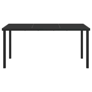 Tavolo da Giardino Nero 160 x 80 x 73 cm Legno massello di teak 42010314