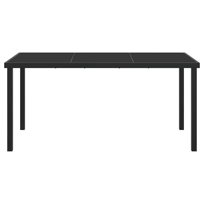 Tavolo da Giardino Nero 160 x 80 x 73 cm Legno massello di teak 42010314