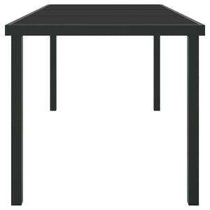 Tavolo da Giardino Nero 160 x 80 x 73 cm Legno massello di teak 42010314