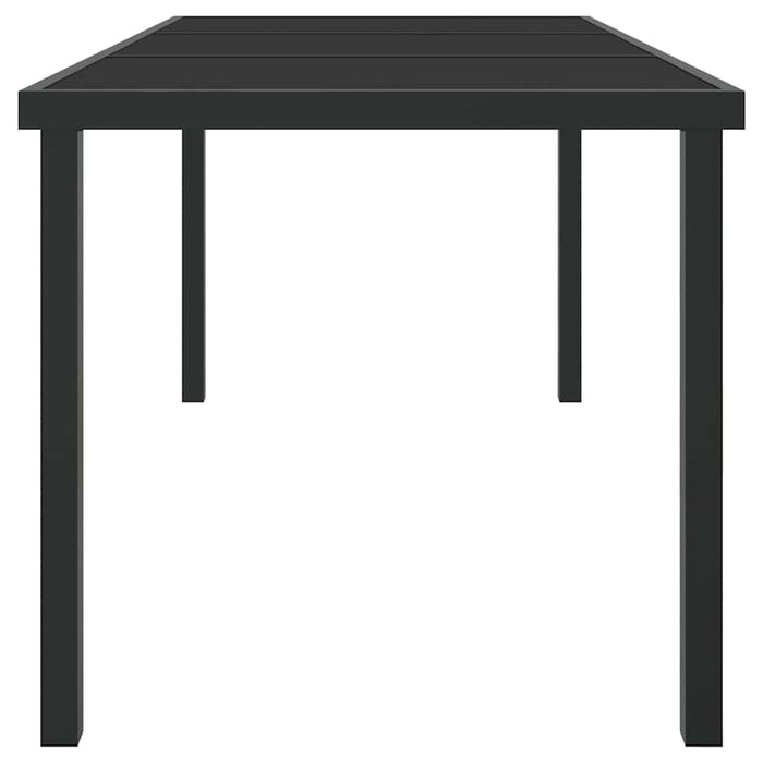 Tavolo da Giardino Nero 160 x 80 x 73 cm Legno massello di teak 42010314