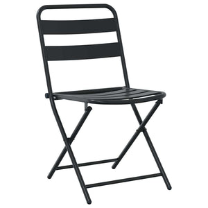 Set Bistro Pieghevole 3 Pezzi in Acciaio Antracite 42010316