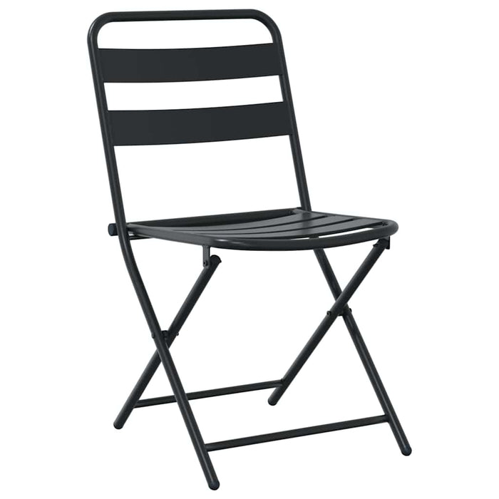 Set Bistro Pieghevole 3 Pezzi in Acciaio Antracite 42010316