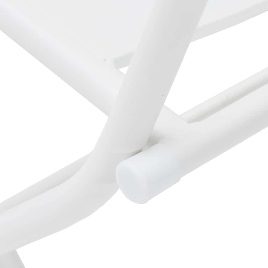 Set Bistro Pieghevole  da 3 Pezzi in Acciaio Bianco 42010317