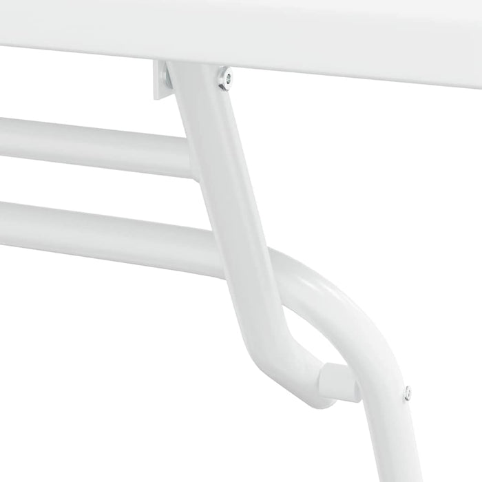 Set Bistro Pieghevole 3 Pezzi  Bianco in Acciaio 42010319