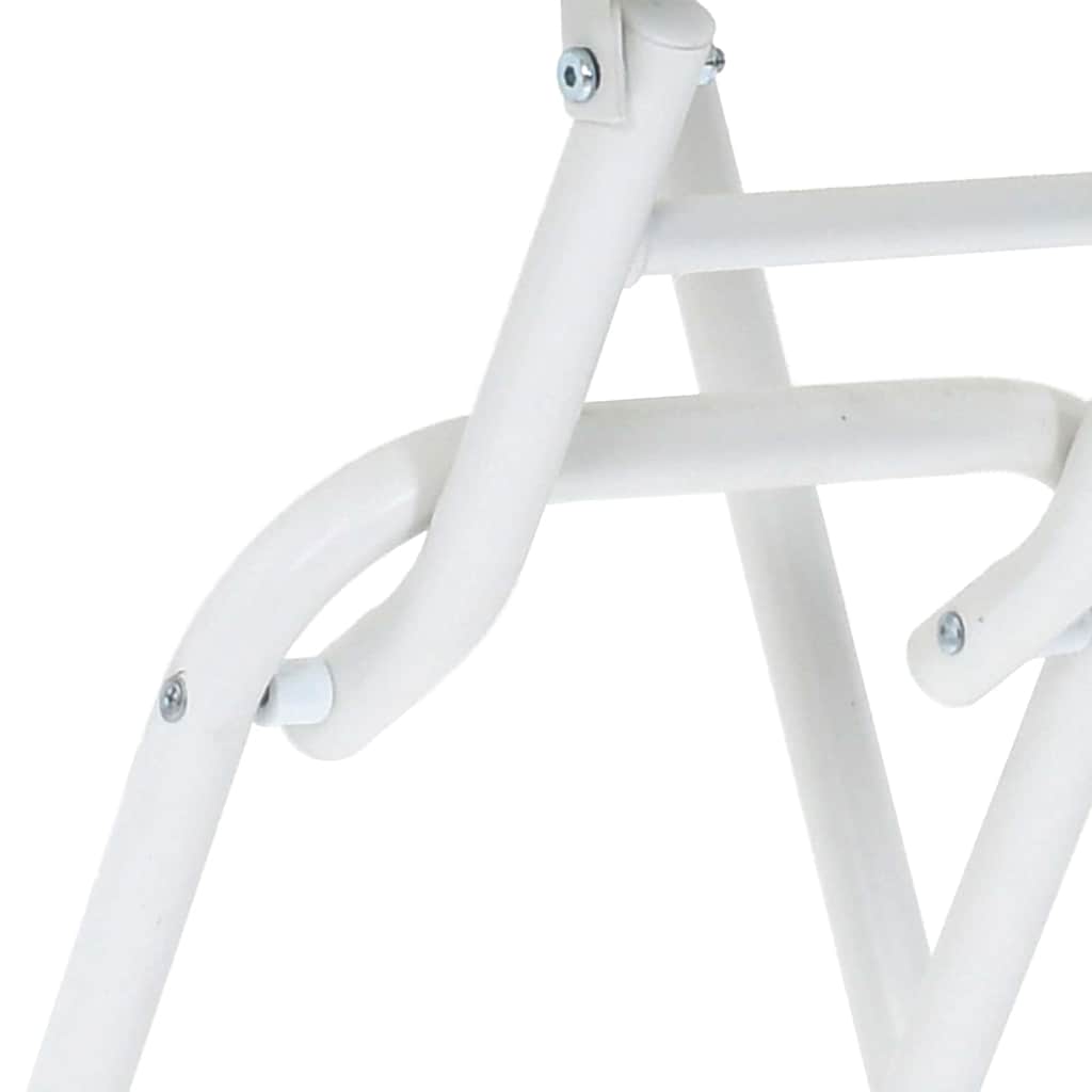 Tavolo da Giardino Pieghevole  Bianco Ø50 x 72 cm in acciaio 42010321