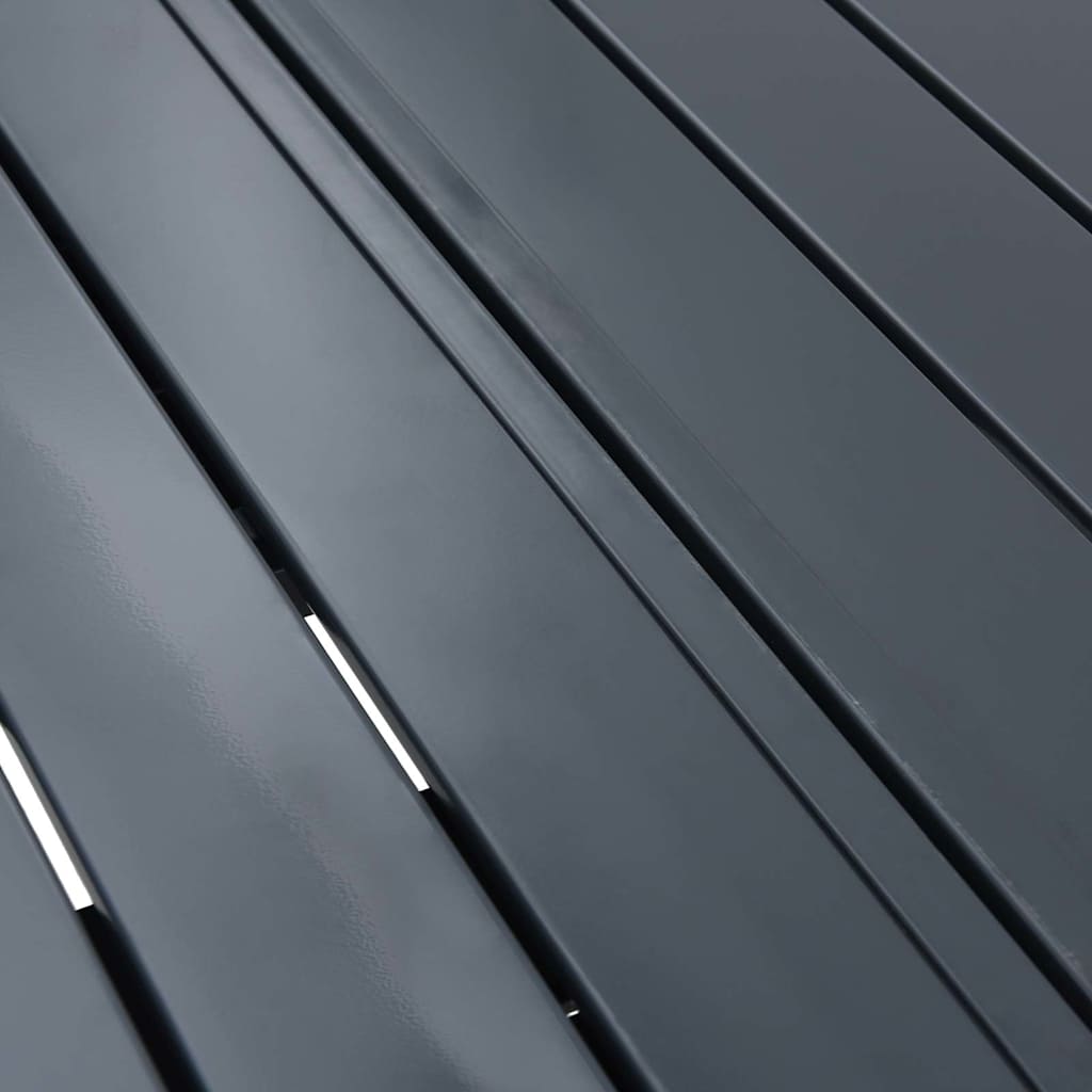 Tavolo allungabile Antracite 180 x 80 x 76 cm Acciaio 42010362