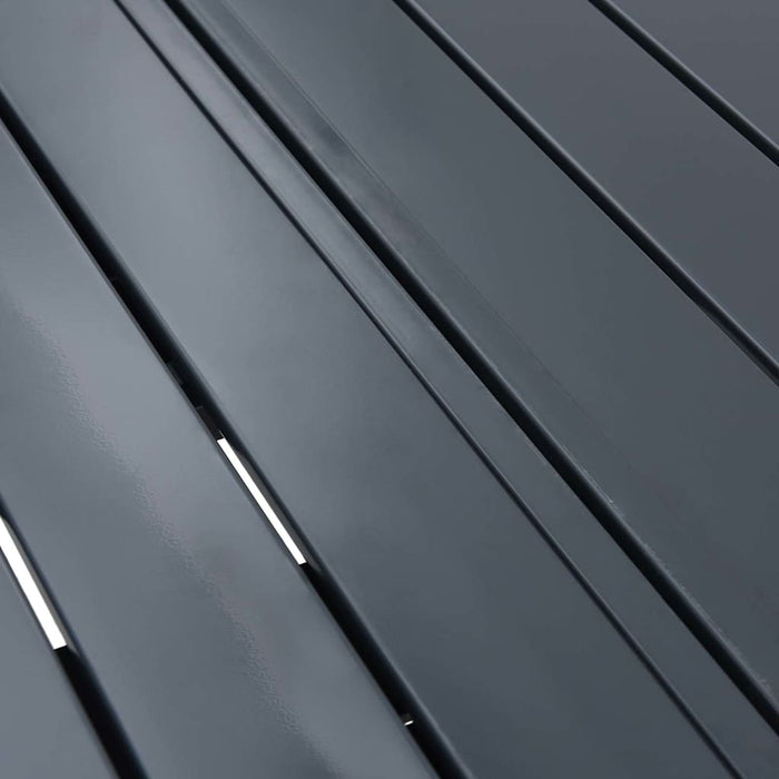 Tavolo allungabile Antracite 180 x 80 x 76 cm Acciaio 42010362