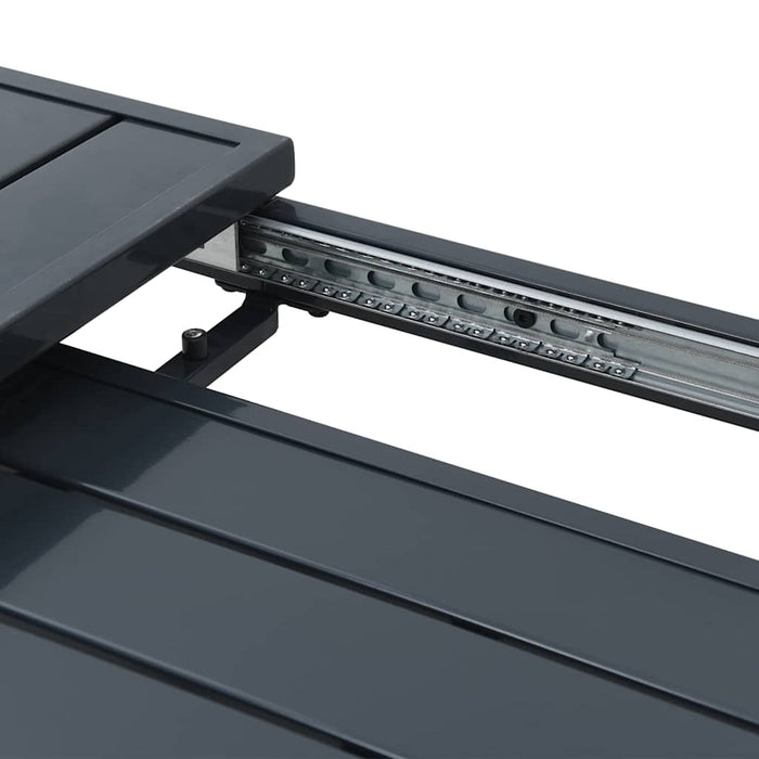 Tavolo allungabile Antracite 180 x 80 x 76 cm Acciaio 42010362