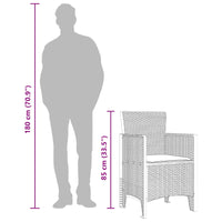 Sedia da Giardino 2 pcs Antracite 53 x 49 x 85 cm PP 847450