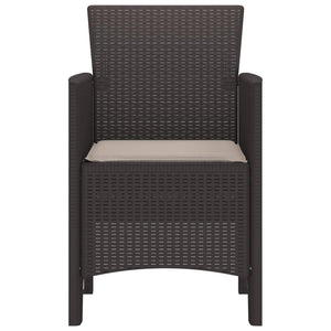 Sedia da Giardino 2 pcs Marrone 53 x 49 x 85 cm PP 847454